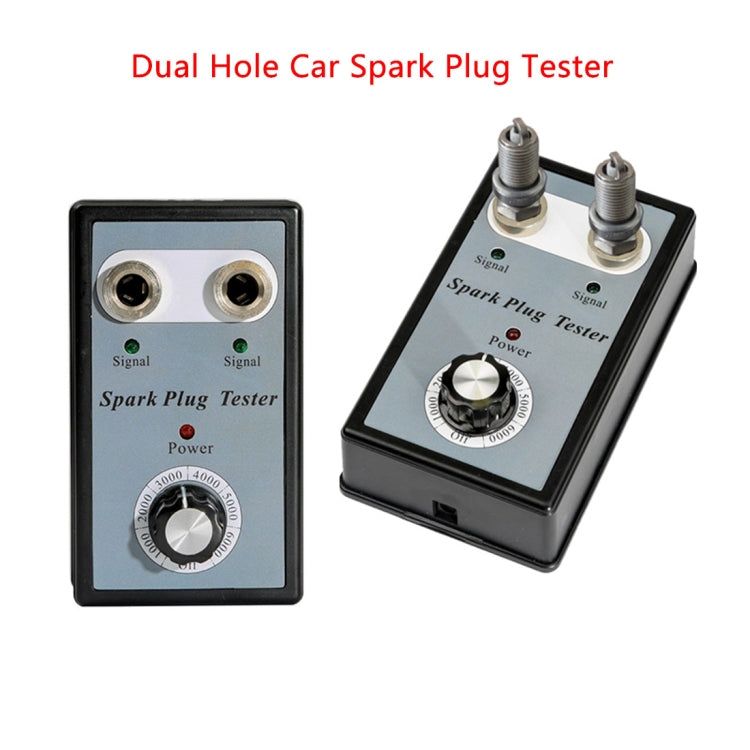 Adjustable Dual Hole Car Spark Plug Tester Spark Plug Detector 12V Gasoline Vehicles Spark Plug Test Diagnostic Tools, US Plug