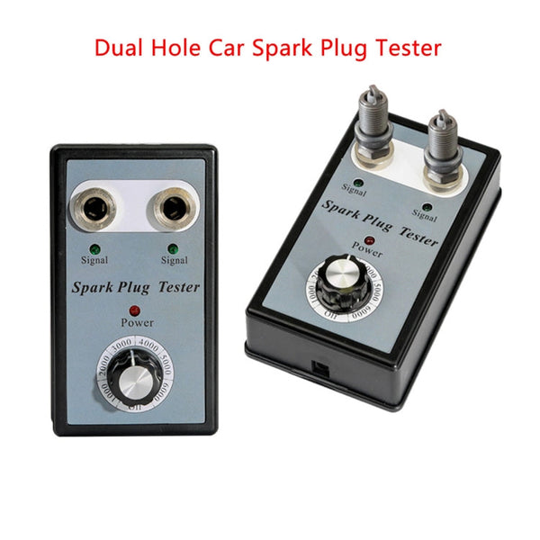 Adjustable Dual Hole Car Spark Plug Tester Spark Plug Detector 12V Gasoline Vehicles Spark Plug Test Diagnostic Tools, US Plug