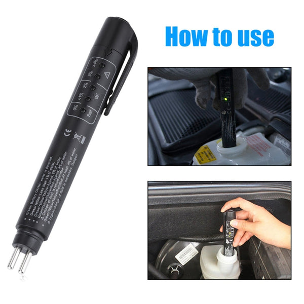 Brake Fluid Tester Car Diagnostic Tool 5 LEDs Brake Fluid Testing Tools