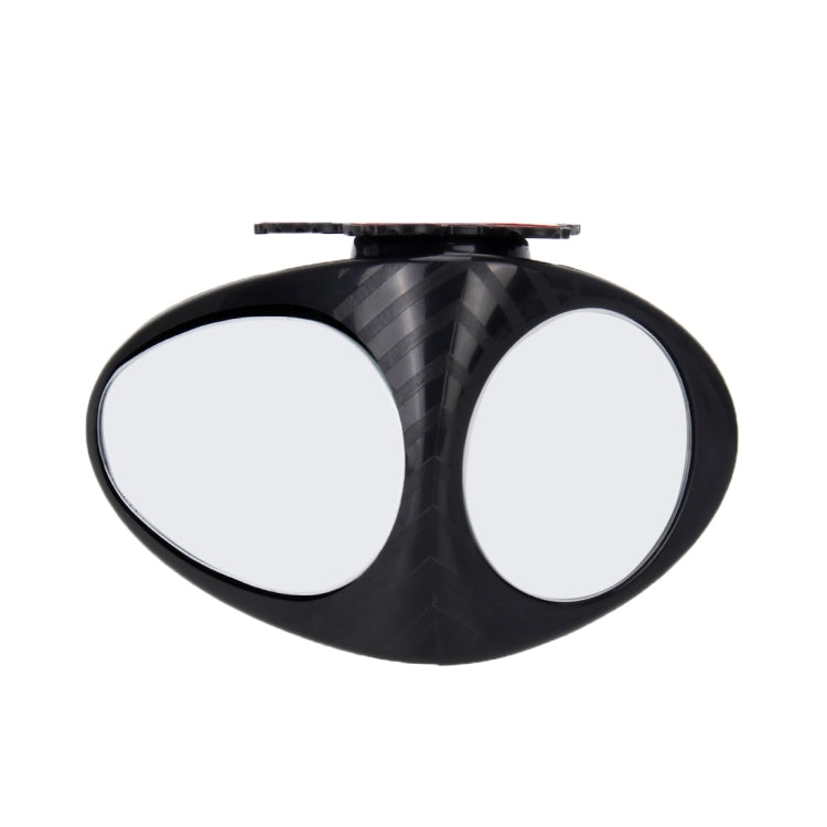 3R-051 360 Degrees Rotatable Left Blind Spot Side Assistant Mirror for Auto Car, Left Black, Left White