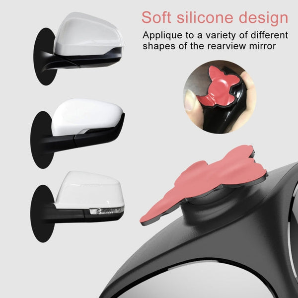 3R-051 360 Degrees Rotatable Left Blind Spot Side Assistant Mirror for Auto Car, Left Black, Left White