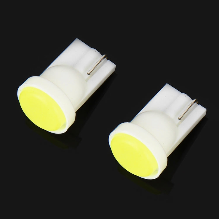 10 PCS T10/W5W/194/501/168 0.4W 20LM 6500K COB Bulbs Car Reading Lamp Clearance Light, DC 12V