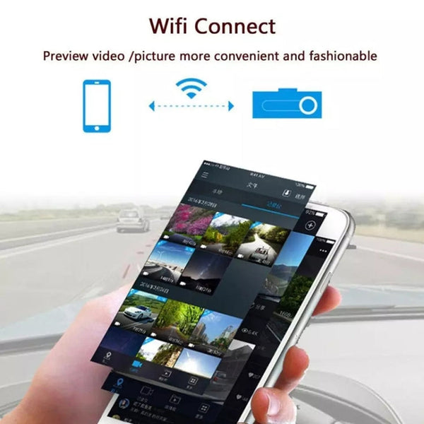 Mini Car Dash Camera WiFi Monitor Full HD Dashcam Video Recorder Camcorder Motion Detection, Support TF Card & Android & IOS