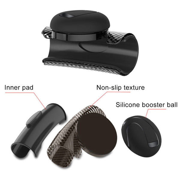 3R-2151 Car Auto Universal Steering Wheel Spinner Knob Auxiliary Booster Aid Control Handle Car Steering Wheel Booster Wheel Strengthener Auto Spinner Knob Ball, 3R-2151 (Black), 3R-2151 (Blue)