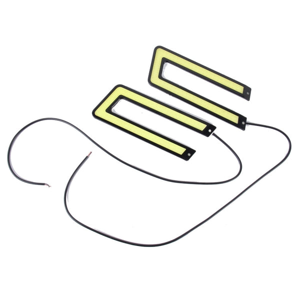 2 PCS DC 12V 10W 800LM 5500K COB Car DRL Daytime Running Lights Lamp,Cable Length:50cm