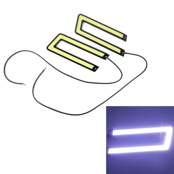2 PCS DC 12V 10W 800LM 5500K COB Car DRL Daytime Running Lights Lamp,Cable Length:50cm