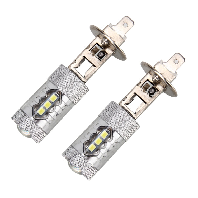 2 PCS H1 DC 12V 5W 250LM Auto Car Fog Lights with 16 SMD-2835 LED Bulbs (White Light)