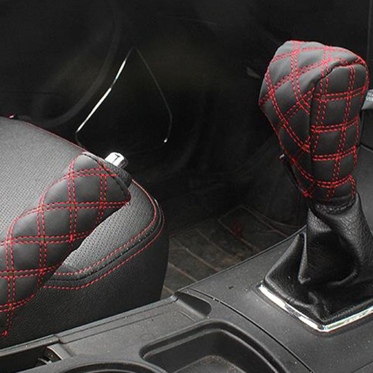 2 PCS Car Hand Brake Cover Shift Knob Gear Stick Cushion Sets Cover Car Accessory Interior Decoration Pad