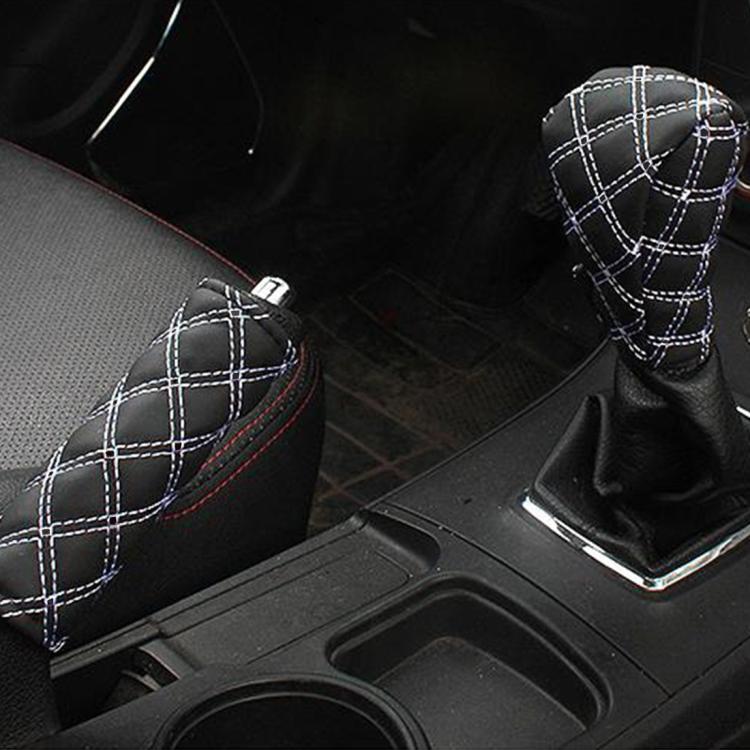 2 PCS Car Hand Brake Cover Shift Knob Gear Stick Cushion Sets Cover Car Accessory Interior Decoration Pad