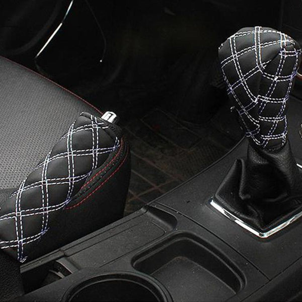 2 PCS Car Hand Brake Cover Shift Knob Gear Stick Cushion Sets Cover Car Accessory Interior Decoration Pad