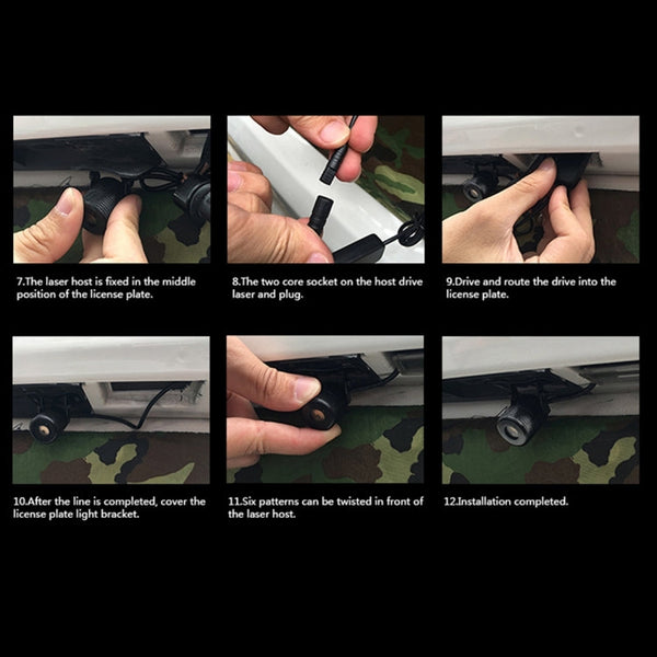 200mW Universal Car And Motorcycle Rear-end Alarm 650nM Laser Fog Anti-Collision Warning Lamp with Six Pattern, DC 8-36V Cable Length: 60cm