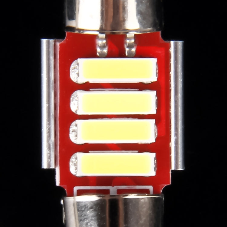 2 PCS 2W 100 LM 6000K 31MM 4 SMD-7020 LEDs Bicuspid Port Decoding Car Dome Lamp LED Reading Light, DC 12V