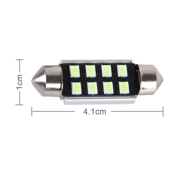 2 PCS DC 12V 2W 41MM 8 SMD-3528 LEDs Bicuspid Port Decoding Car Dome Lamp LED Reading Light