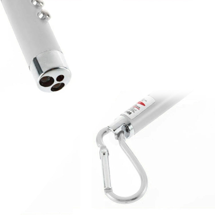 2pcs Outdoor Keychain Metal Shell Mini LED Flashlight Laser Light with Money Detecting