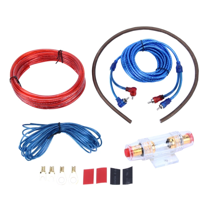 YH-128 1200W Car Amplifier Audio Power Cable Subwoofer Wiring Installation Kit with High Performance RCA Interconnect, Car Amplifier Audio Power Cable