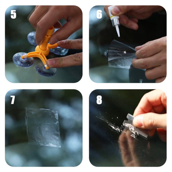 Professional Windscreen Repair Tool Paintless Dent Removal Car Window Windshield Repair Kit Chip Crack Auto Glass