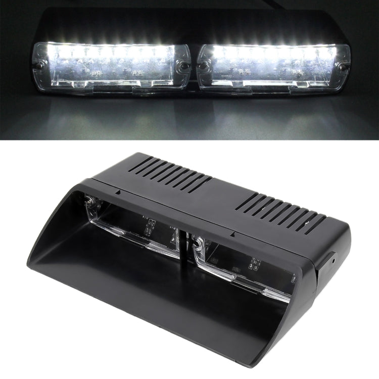 DC 12V 4.2W 16LEDs Crystal Lamp Beads Car Windshield Warning Lamp 18 Flash Patterns(Adjustable)