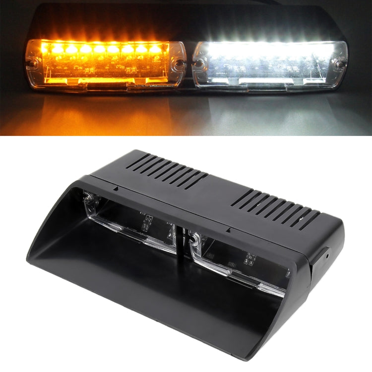 DC 12V 4.2W 16LEDs Crystal Lamp Beads Car Windshield Warning Lamp 18 Flash Patterns(Adjustable)