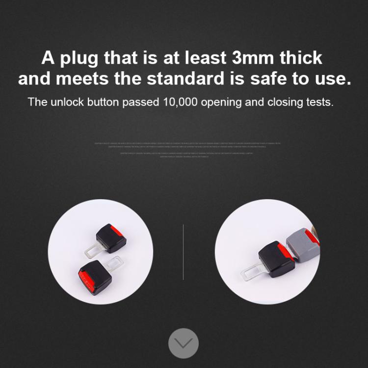 2 PCS RS-01 Universal Car Seat Belt Extension Buckle