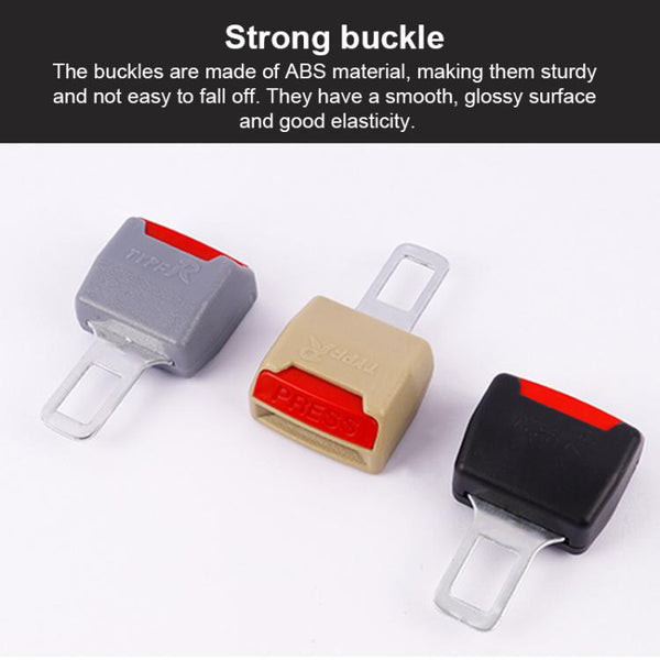 2 PCS RS-01 Universal Car Seat Belt Extension Buckle