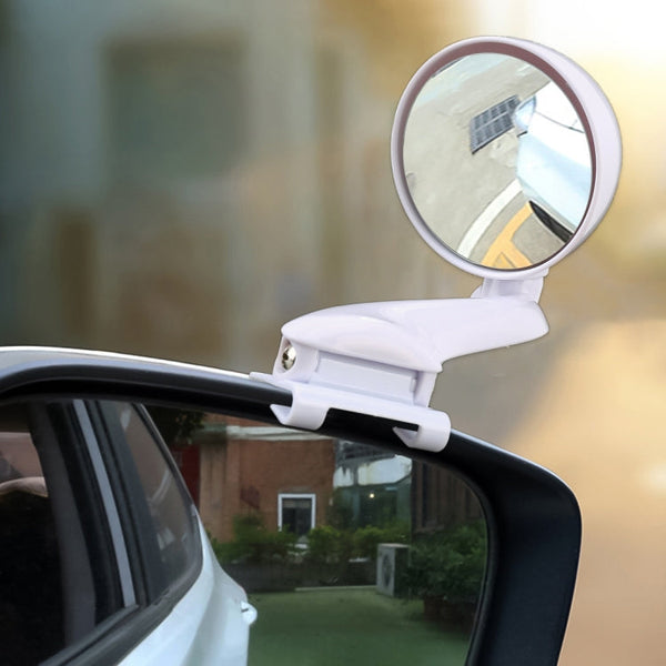 3R-095 Auxiliary Rear View Mirror Car Adjustable Blind Spot Mirror Wide Angle Auxiliary Rear View Side Mirror for Right Mirror, 3R-095 (White), 3R-095