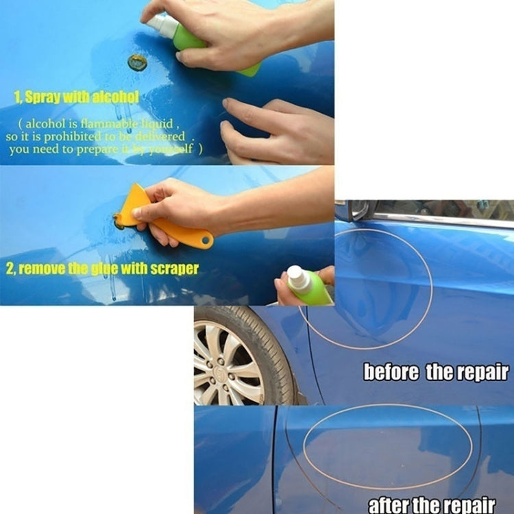 32 in 1 Auto Car Metal PDR Dent Lifter-Glue Puller Tab Hail Removal Paintless Car Dent Repair Tools Kit, with 20W Glue Gun, US Plug or EU Plug, 32 in 1 T-Bar
