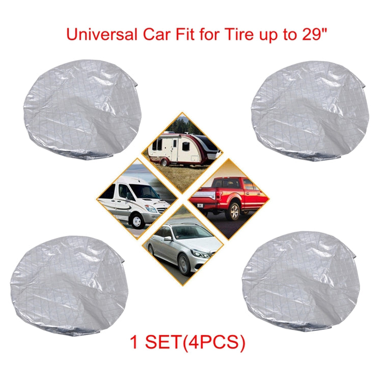 4 PCS Car Auto Wheel Tire Covers, Suitable for The Tire up to 29 inch