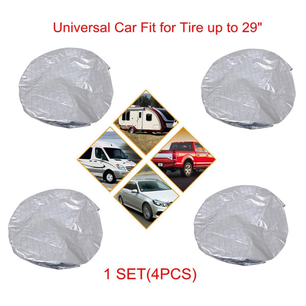 4 PCS Car Auto Wheel Tire Covers, Suitable for The Tire up to 29 inch