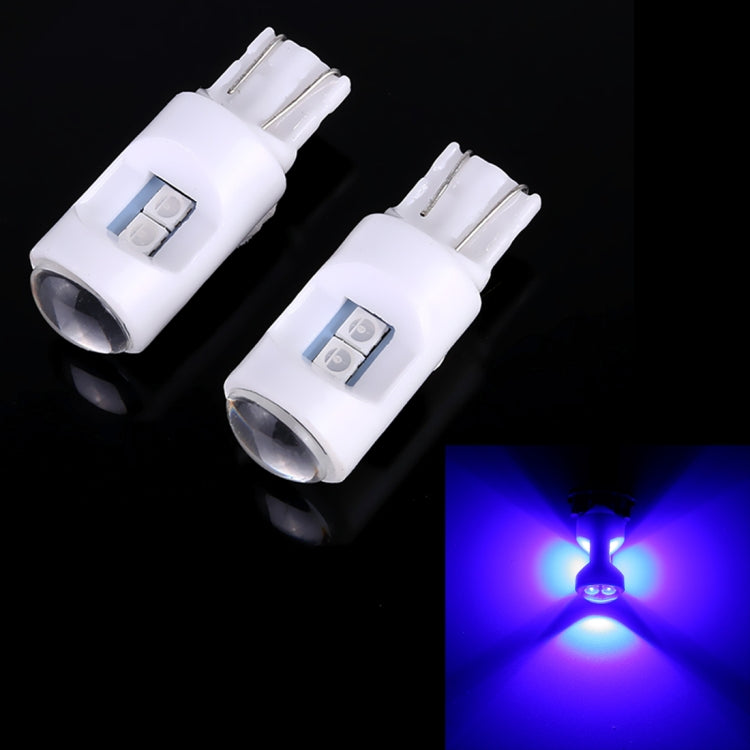 2 PCS T10 / W5W / 194 DC 12V 1.2W 6LEDs SMD-3030 Car Reading Lamp Clearance Light, with Projector Lens Light