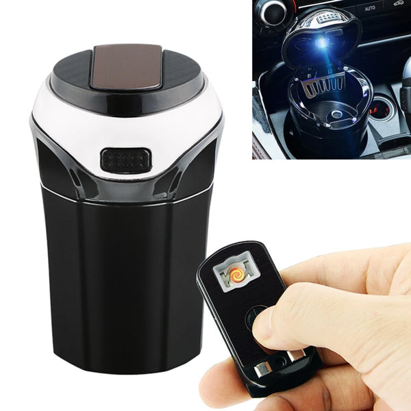 2 in 1 Universal Car Detachable Electronic Cigarette Lighter + Trash Rubbish Bin Ashtray