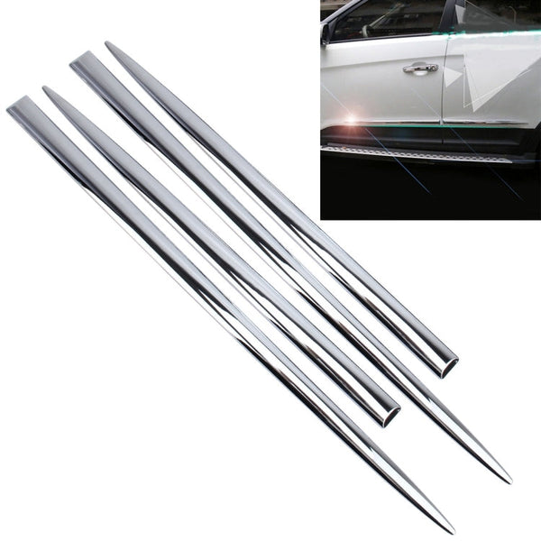 4 PCS Car Auto Door Side Edge Metal Anti-scratch Body Guard Protection Strip Sticker