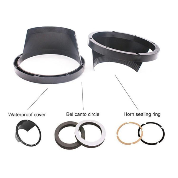 2 PCS 6.5 inch Car Auto Loudspeaker Plastic Waterproof Cover with Protective Cushion Pad, Inner Diameter: 14.5cm