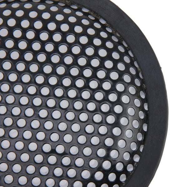 5 inch Car Auto Metal Mesh Black Round Hole Subwoofer Loudspeaker Protective Cover Mask Kit with Fixed Holder, 5 Inch