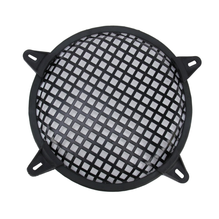 8 inch Car Auto Metal Mesh Black Square Hole Subwoofer Loudspeaker Protective Cover Mask Kit with Fixed Holder, 8 inch