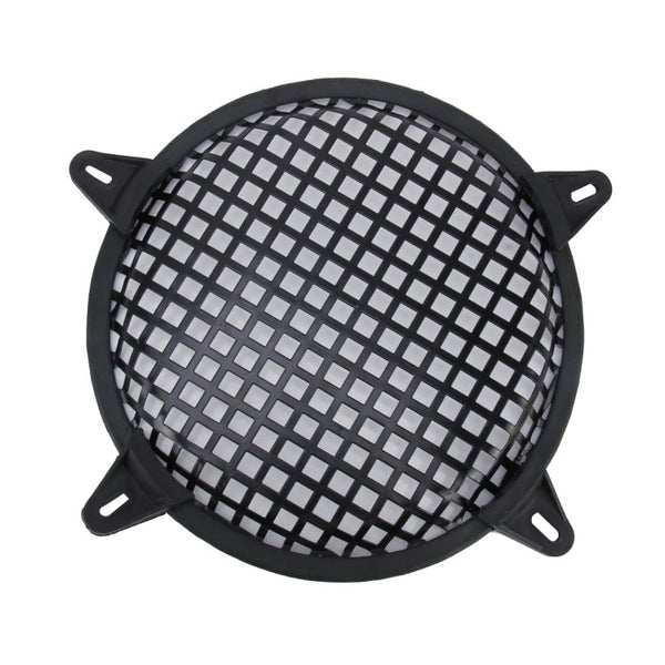 8 inch Car Auto Metal Mesh Black Square Hole Subwoofer Loudspeaker Protective Cover Mask Kit with Fixed Holder, 8 inch