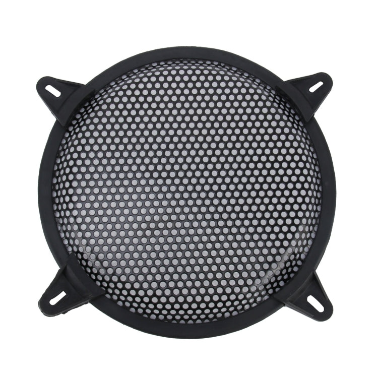 8 inch Car Auto Metal Mesh Black Round Hole Subwoofer Loudspeaker Protective Cover Mask Kit with Fixed Holder, 8 Inch
