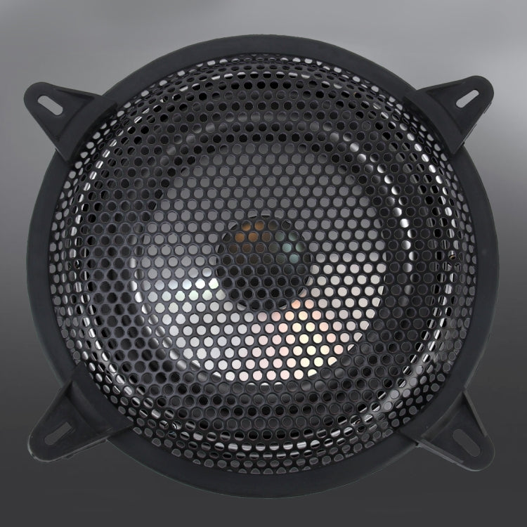 12 inch Car Auto Metal Mesh Black Round Hole Subwoofer Loudspeaker Protective Cover Mask Kit with Fixed Holder, 12 Inch