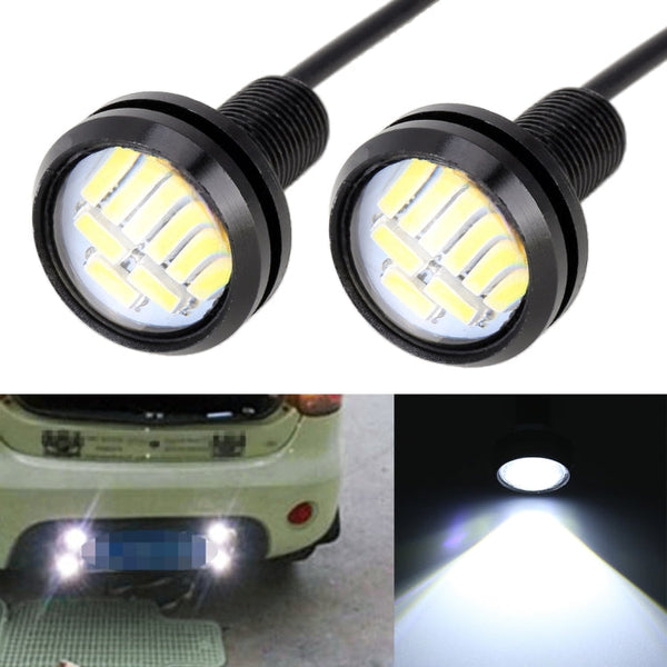 2 PCS 2W Car Auto Eagle Eyes Fog Light Turn Light with 12 SMD-4014 LED Lamps, DC 12V Cable Length: 55cm