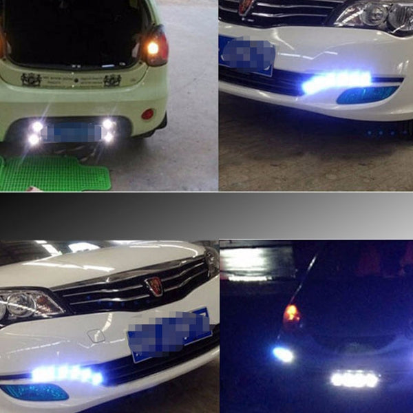 2 PCS 2W Car Auto Eagle Eyes Fog Light Turn Light with 12 SMD-4014 LED Lamps, DC 12V Cable Length: 55cm