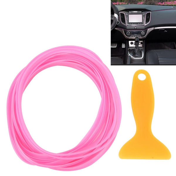 5m Flexible Trim For DIY Automobile Car Interior Moulding Trim Decorative Line Strip with Film Scraper