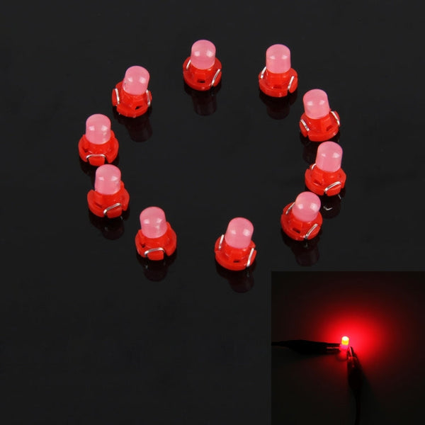 10 PCS 2W T3 Wedge Instrument Panel LED Light Dashboard Gauge Cluster Indicator Lamp Bulb