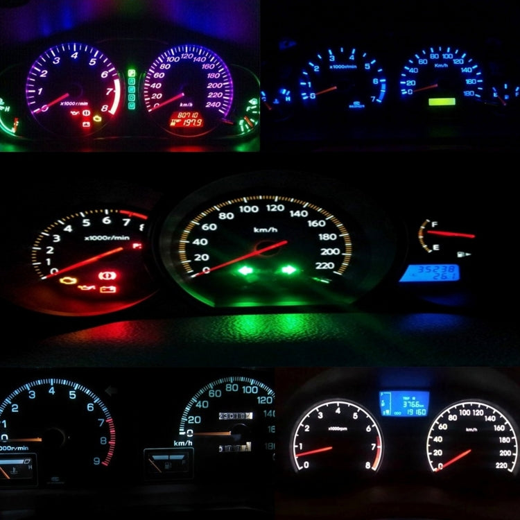 10PCS 2W T4.2 Wedge Instrument Panel LED Light Dashboard Gauge Cluster Indicator Lamp Bulb