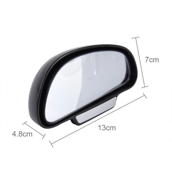 3R-092 Car Blind Spot Right Rear View Wide Angle Adjustable Mirror, 3R-092, 3R-092 (Black)