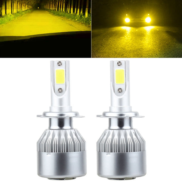 2 PCS H7 18W 1800 LM 8000K IP68 Casnbus Constant Current Car LED Headlight with 2 COB Lamps, DC 9-36V