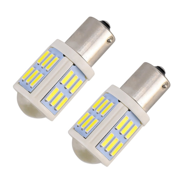 2 PCS 1156 / BA15S 4.5W DC 12V 6000K 290LM Car Auto Ceramics Turn Lights / Reversing Light 27LEDs SMD-7020 Lamps, with Projector Lens