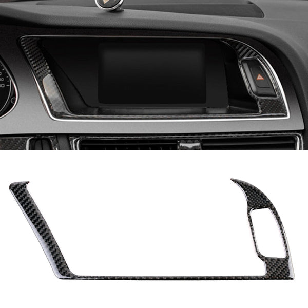 Car Carbon Fiber Navigation Outer Frame Decorative Sticker for Audi A4L / A5 / Q5 2009-2016