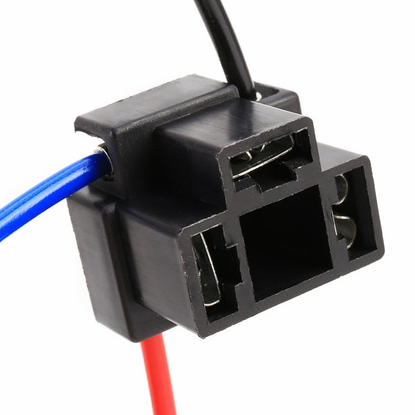 2 PCS Car H4 Elbow Bulb Holder Base Female Socket with Wire