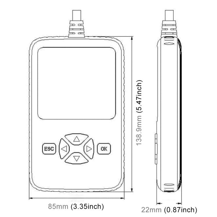 V500 Trunk HD Reading Card Professional OBDII Diagnostic Code Scanner Tool, V500