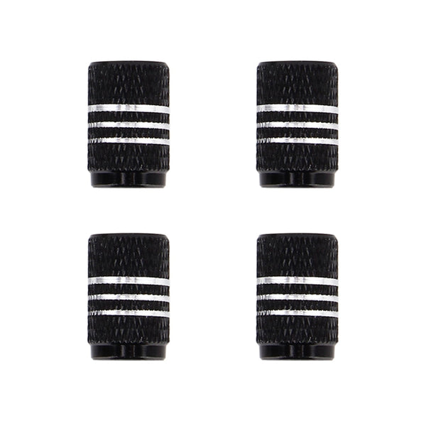 4PCS Metal Plated Circular Shape Universal Tire Valve Stem Cap With White Diamond