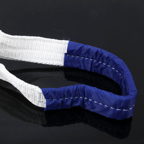 ZONGYUAN ZY-0220 Car 4m×6cm 8 Ton Towing 2 Ton Lifting Rope Straps with Two Hooks High Strength Cable Cord Heavy Duty Recovery Securing Accessories for Cars Trucks, 4m×6cm With Hooks